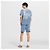 Louis Vuitton Kurzarm-T-Shirt mit Rundhalsausschnitt aus Strick-Denim-Patchwork - Ansicht 5