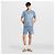 Louis Vuitton Kurzarm-T-Shirt mit Rundhalsausschnitt aus Strick-Denim-Patchwork - Ansicht 6