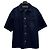 Prada Camicia in denim a maniche corte con tasca logo triangolare