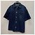 Prada Camicia in denim a maniche corte con tasca logo triangolare - vista 4
