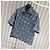 Louis Vuitton Giacca-camicia a maniche corte in denim con stampa Monogram - vista 3
