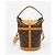 Bucket Louis Vuitton Borsa a Secchiello in Tela Monogram Marrone - vista 5