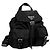 Prada Nylon Triangle Logo Backpack Small Black