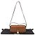 Céline Clutch con correa de piel de becerro lisa Tan