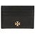Tarjetero acolchado Tory Burch negro de piel