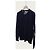 Burberry Marineblauer Rundstrickpullover aus Kaschmir mit Karomuster, besticktem Logo und Ellenbogen-Patches - Ansicht 2