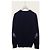 Burberry Marineblauer Rundstrickpullover aus Kaschmir mit Karomuster, besticktem Logo und Ellenbogen-Patches - Ansicht 3