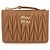 Tarjetero Miu Miu de piel caramel