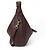 Sac à épaule Céline en cuir marron foncé - vue 3