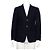 Thom Browne Navy Stripe Plain Weaving Wool Jacket with Gold Buttons