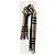 Burberry Sciarpa reversibile in cashmere a quadri vintage nera - vista 2