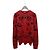 Moncler Strickpullover mit Rundhalsausschnitt im Ski-Alpin-Muster und rotem Logo