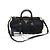 Prada Black Tessuto Nylon Soft Calfskin Lettering Logo - vista 2