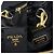 Prada Black Tessuto Nylon Soft Calfskin Lettering Logo - vista 7