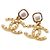 Chanel Orecchini Pearl Drop Gold CC da donna Season