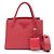 Prada Borsa Tote e borsa a tracolla monocromatica in Saffiano rossa