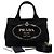 Prada Borsa Tote in Tela Borsa a Spalla Nera