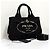 Prada Borsa Tote in Tela Borsa a Spalla Nera - vista 3