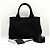 Prada Borsa Tote in Tela Borsa a Spalla Nera - vista 4