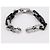 Louis Vuitton Bracciale a catena Monogram Nero Argento - vista 4