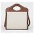 Burberry Mini-Canvas-Ledertote aus zwei Farben - Ansicht 4