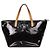 Louis Vuitton Borsa Tote Bellevue in vernice nera - Ansicht 3