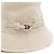 Hermès Cappello a secchiello in lino bianco con dettaglio in palladio - vista 4