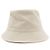 Hermès Cappello a secchiello in lino bianco con dettaglio in palladio - vista 5