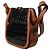 Balenciaga Borsa a tracolla verticale in pelle esotica nero e marrone - vista 2
