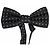 Dolce & Gabbana Papillon regolabile in seta a pois neri da uomo - vista 3