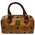 MCM Bolsa Mini Boston Visetos Cognac