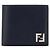 Fendi Square FF Wallet Blue Leather