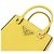Prada Yellow Brushed Tote Bag - view 8