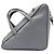 Balenciaga Borsa Duffle Small Triangle in vitello grigio - vista 4