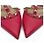 Valentino Rockstud Flat Mule Rot Leder - Ansicht 4