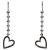 Gucci Pendientes Bold Heart Silver