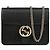 Gucci Borsa a catena Small Interlocking GG Nero Oro