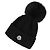 Moncler Berretto in lana e cashmere Logo Pompom Black