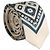 Dolce & Gabbana Cravatta regolabile geometrica blu e off white da uomo - vista 2