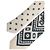 Dolce & Gabbana Cravatta regolabile geometrica blu e off white da uomo - vista 4