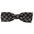 Dolce & Gabbana Papillon regolabile in seta geometrica grigio scuro e bianco