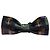Dolce & Gabbana Papillon regolabile da uomo in seta blu Flags %