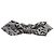 Dolce & Gabbana Men Gray Abstract Silk Adjustable Neck Papillon Bow Tie