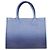 Dior Borsa Tote in pelle di vitello blu - vista 3