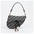 Dior Bolso Saddle Oblique Jacquard Azul - vista 2