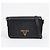Prada Bolsa Tiracolo Flap Vitello Medium Preta Dourada - vista 2