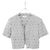 Chanel Camicia a maniche corte in cotone con camelia e righe CC Mark
