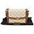 Céline Sac à épaule Triope Mini Size en cuir de veau canvas Blanc