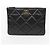 Chanel Große Clutch aus Lammleder Schwarz - Ansicht 2