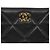 Chanel Große Clutch aus Lammleder Schwarz - Ansicht 3